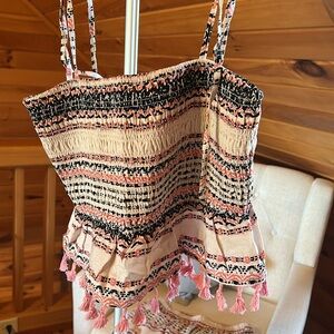 NWOT Pink Lily 2 piece shorts and tank set